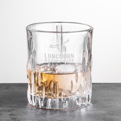 Corporate Gifts - Barware - On the Rocks Glasses - Newport OTR - Deep Etch
