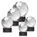 Globe Black on Paragon Base Globe Crystal Award