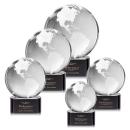 Globe Black on Paragon Base Globe Crystal Award