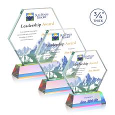 Pickering Full Color Prismatic on Newhaven Polygon Crystal Award - Full Color Imprint