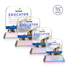 App Full Color Prismatic on Newhaven Square / Cube Crystal Award - Full Color Imprint