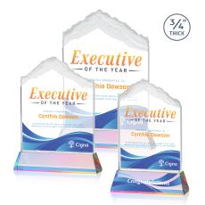 Everest Full Color Prismatic on Newhaven Peaks Crystal Award - Full Color Imprint