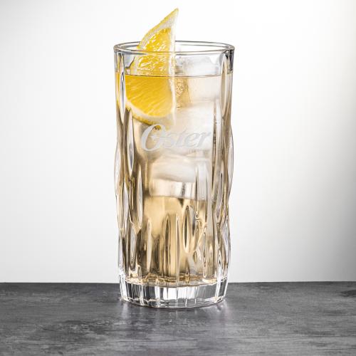 Corporate Gifts - Barware - Hiball Glasses - Newport Hiball - Deep Etch