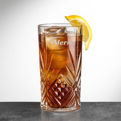 Corporate Gifts - Barware - Hiball Glasses - Brinkley Hiball - Deep Etch