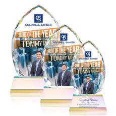 Wilton Full Color Prismatic on Newhaven Peaks Crystal Award - Crystal Awards