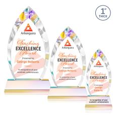 Marinello Full Color Prismatic on Base Peaks Crystal Award - Crystal Awards