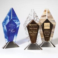 Employee Gifts - Rhombus Polygon Glass Award