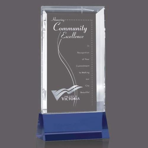 Awards and Trophies - Crystal Awards - Nelson Rectangle Crystal Award
