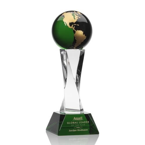 Awards and Trophies - Globe Awards - Langport Green Globe Crystal Award