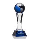 Langport Blue Globe Crystal Award