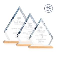 Apex Bamboo/White Diamond Wood Award - Crystal Awards