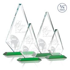Windsor Green Diamond Crystal Award - Crystal Awards
