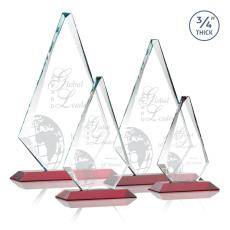 Windsor Red Diamond Crystal Award - Colored Crystal Awards
