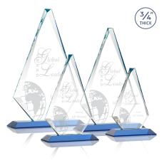 Windsor Sky Blue Diamond Crystal Award - Crystal Awards