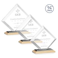 Belaire Bamboo/Black Diamond Wood Award - Crystal Awards