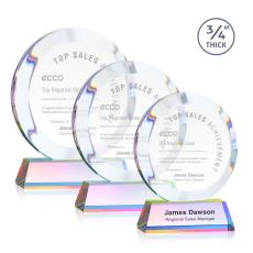 Gibralter Prismatic on Newhaven Base Circle Crystal Award - Awards and Trophies