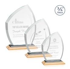 Daltry Bamboo/Black Unique Wood Award - Crystal Awards