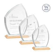 Daltry Bamboo/White Unique Wood Award - Crystal Awards