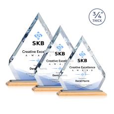 Apex Full Color Bamboo/Black Diamond Wood Award - Crystal Awards