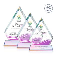 Apex Full Color Prismatic on Newhaven Base Diamond Crystal Award - Crystal Awards