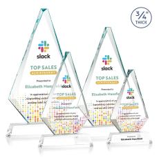 Windsor Full Color Starfire on Newhaven Diamond Crystal Award - Full Color Imprint