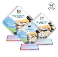 Toulon Full Color Prismatic on Newhaven Diamond Crystal Award - Full Color Imprint