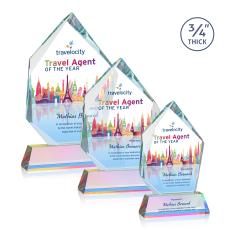Deerhurst Ice Peak Full Color Prismatic on Newhaven Peaks Crystal Award - Full Color Imprint