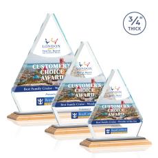Fyreside Full Color Bamboo/Black Diamond Wood Award - Full Color Imprint