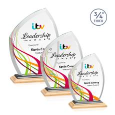 Daltry Full Color Bamboo/Black Unique Wood Award - Awards and Trophies