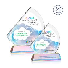 Nantucket Full Color Prismatic on Newhaven Peaks Crystal Award - Awards and Trophies