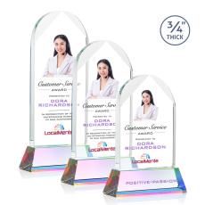 Blake Full Color Prismatic on Newhaven Peaks Crystal Award - Awards and Trophies