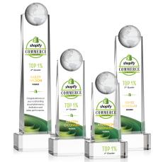 Sherbourne Full Color Clear Globe Crystal Award - Awards and Trophies