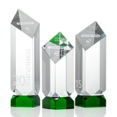 Employee Gifts - Achilles Tower Green Towers Crystal Award