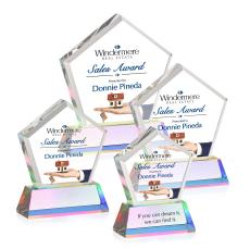 Genosee Full Color Prismatic on Base Polygon Crystal Award - Awards and Trophies