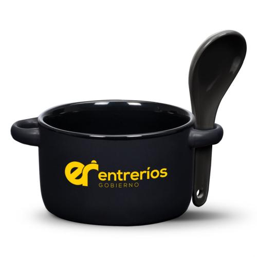 Promotional Products - Drinkware - Coffee Mugs - Merritt Soup Mug & Spoon - Imprinted