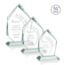 Employee Gifts - Deerhurst Ice Peak Jade Peaks Glass Award