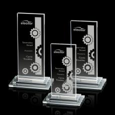 Santorini Clear Rectangle Crystal Award - Awards and Trophies