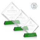 Belaire Green on Newhaven Base Diamond Crystal Award
