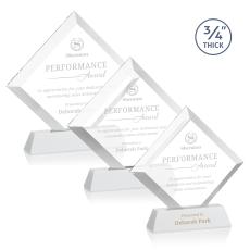 Belaire White on Newhaven Base Diamond Crystal Award - Awards and Trophies