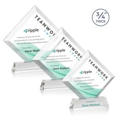 Belaire Full Color Clear on Newhaven Base Diamond Crystal Award - Awards and Trophies