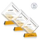 Belaire Full Color Amber on Newhaven Base Diamond Crystal Award