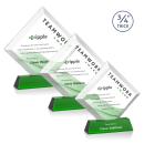 Belaire Full Color Green on Newhaven Base Diamond Crystal Award