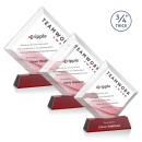 Belaire Full Color Red on Newhaven Base Diamond Crystal Award