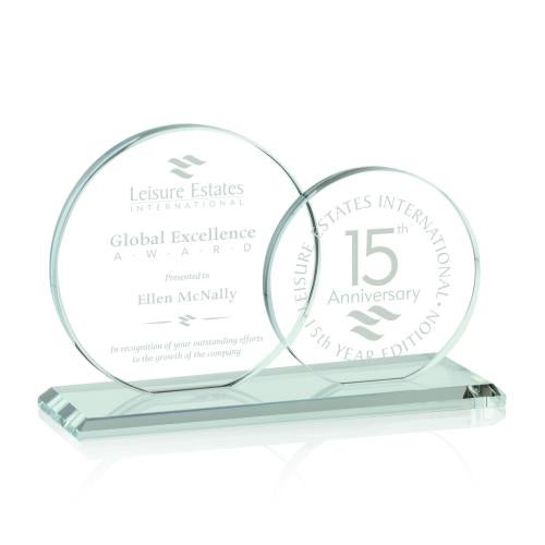 Awards and Trophies - Crystal Awards - Double Victoria Circle Award