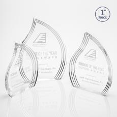 Tidworth Clear Flame Acrylic Award - Awards and Trophies