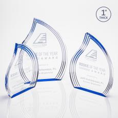 Tidworth Blue Flame Acrylic Award - Awards and Trophies