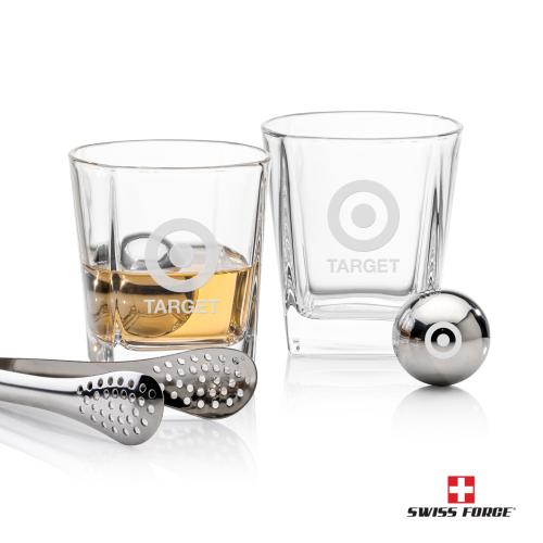 Corporate Gifts - Barware - Gift Sets - Swiss Force&reg; S/S Balls & 2 Arcadia OTR