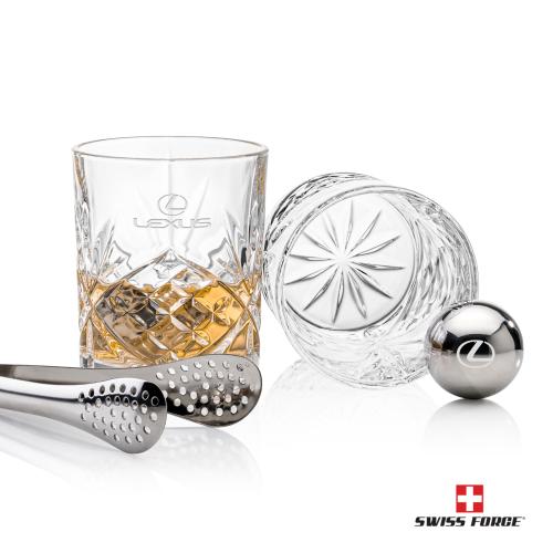 Corporate Gifts - Barware - Gift Sets - Swiss Force&reg; S/S Balls & 2 Brinkley OTR