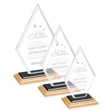 Tuscany Bamboo/Black Diamond Wood Award - Crystal Awards