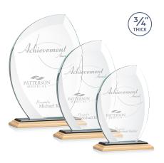 Wichita Bamboo/Black Flame Wood Award - Crystal Awards